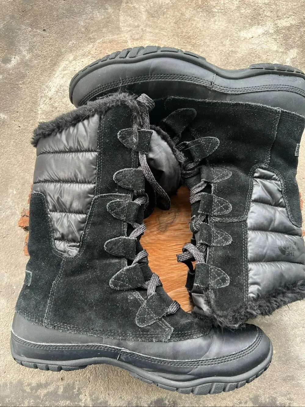 THE NORTH FACE NUPTSE PURNA BOOT Black WOMEN'S Size 6.5